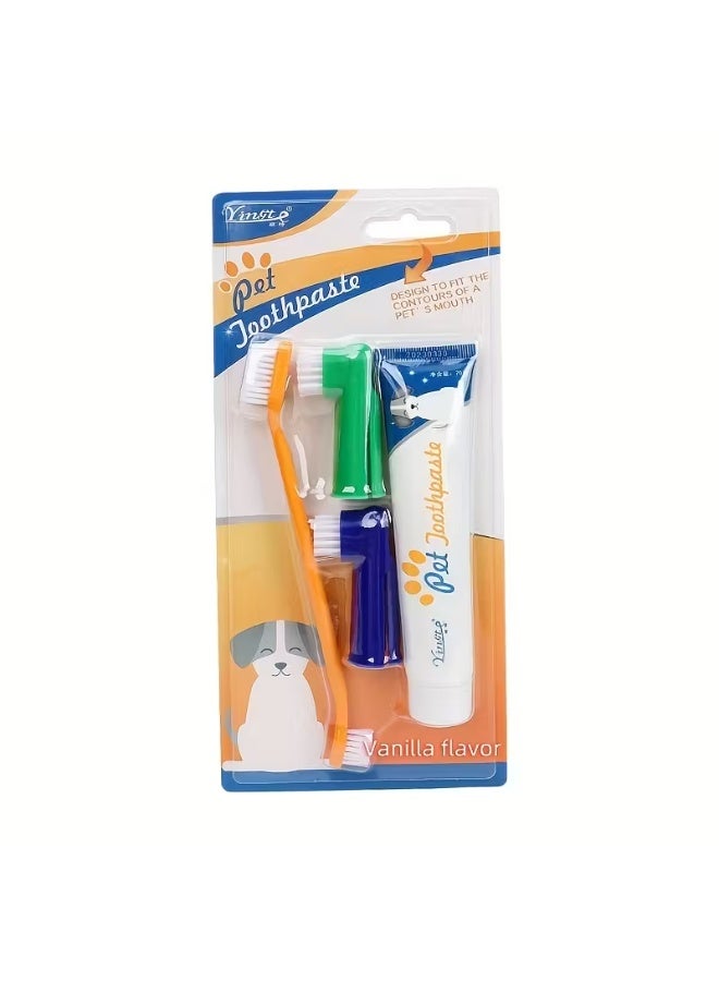 مجموعة معجون وفرشاة أسنان للحيوانات الأليفة للكلاب والقطط - Image 5